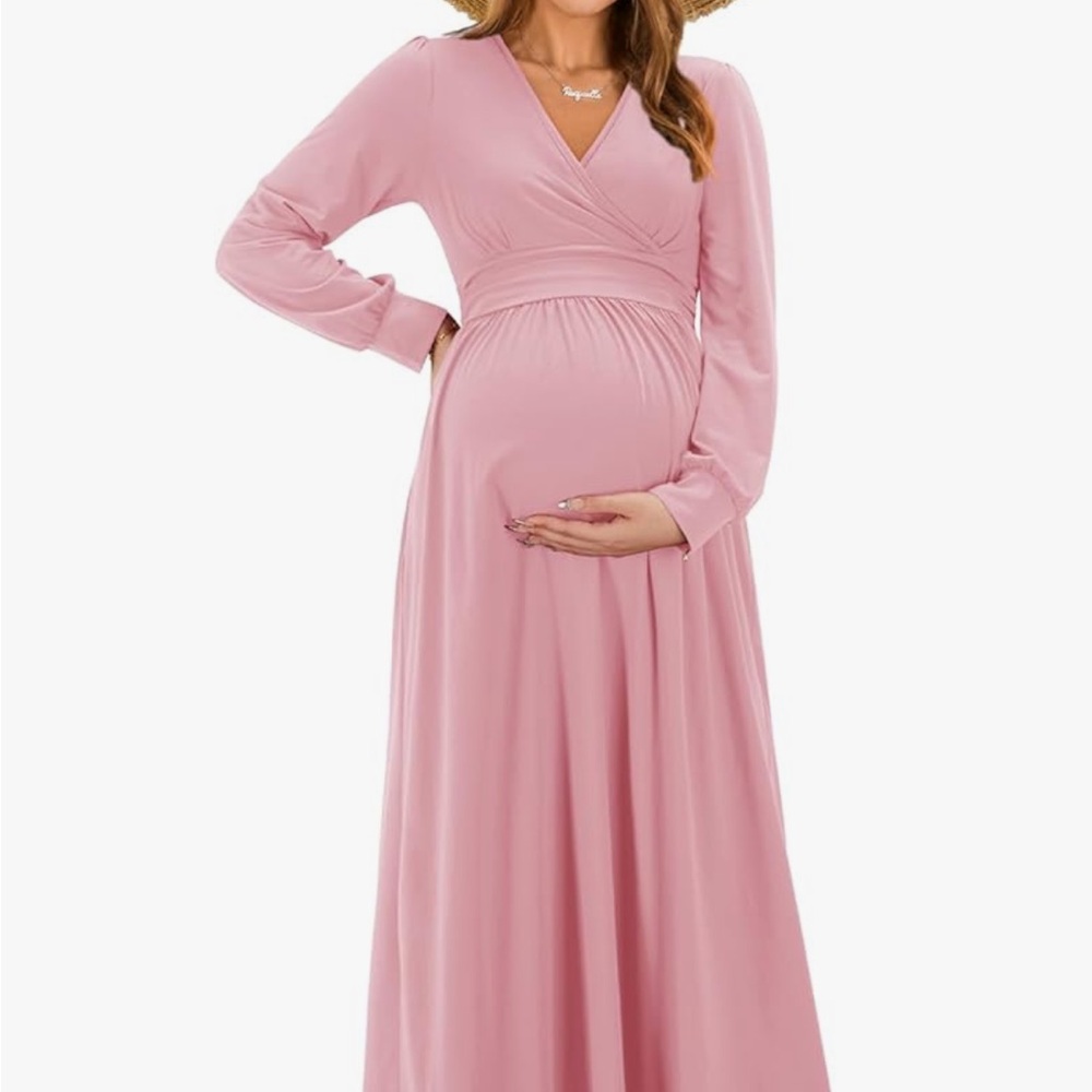 Long sleeve maternity dress . Worn once for a picture great condition